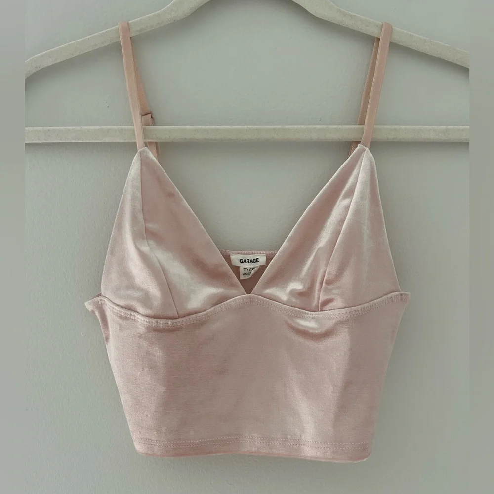 Garage Pink Velvet Cami Crop Top! - Picture 1 of 1